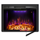 25inch Recessed&Wall-Mounted Electric Fireplace Inserts with Glass Door